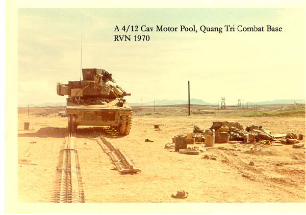 12 _ Motor Pool A 4 12 Cav Quang Tri Combat Base RVN 1970